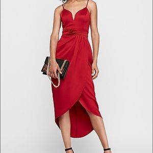 🌹 Express Red Hourglass Hi-Low Dress
